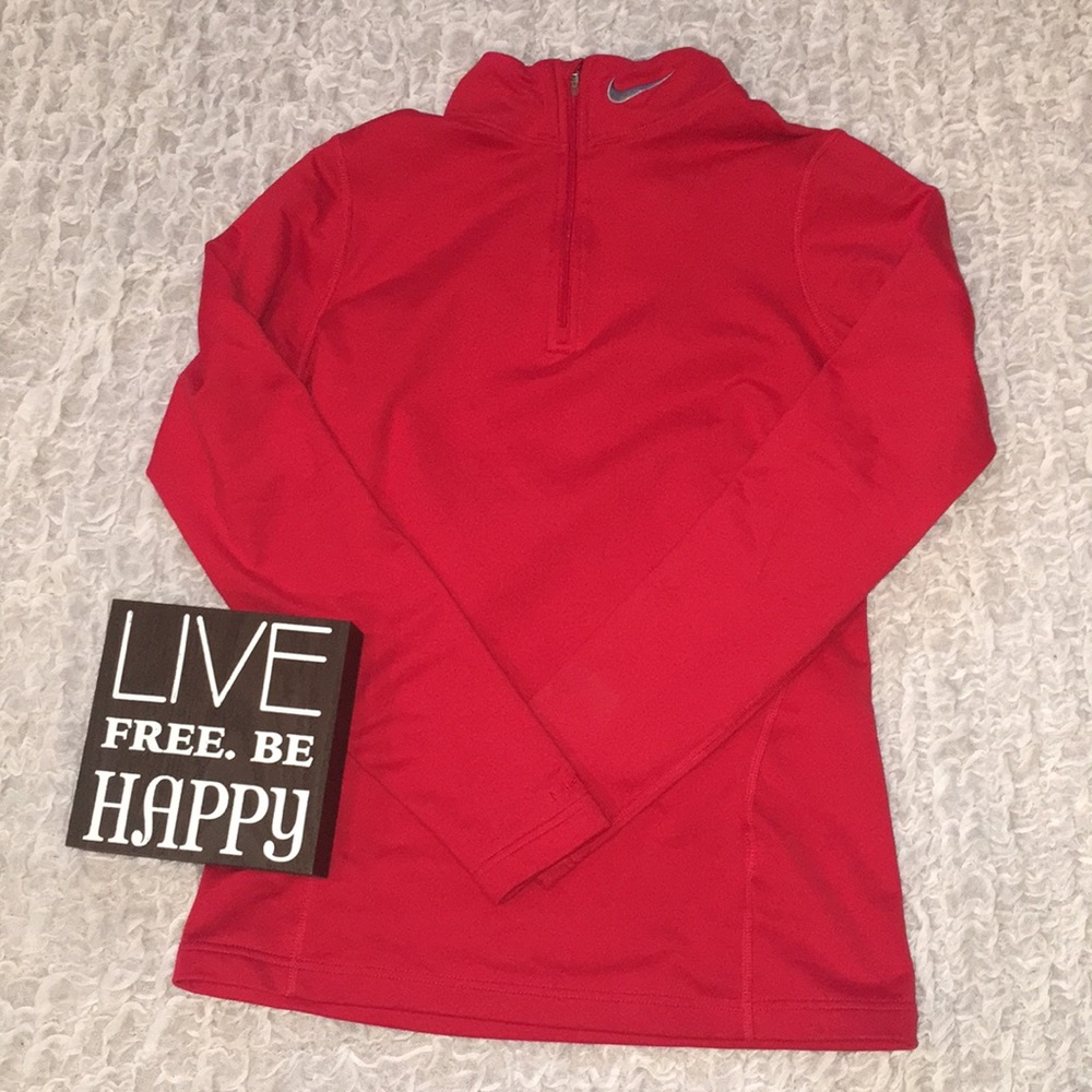 Red NIKE Half-Zip